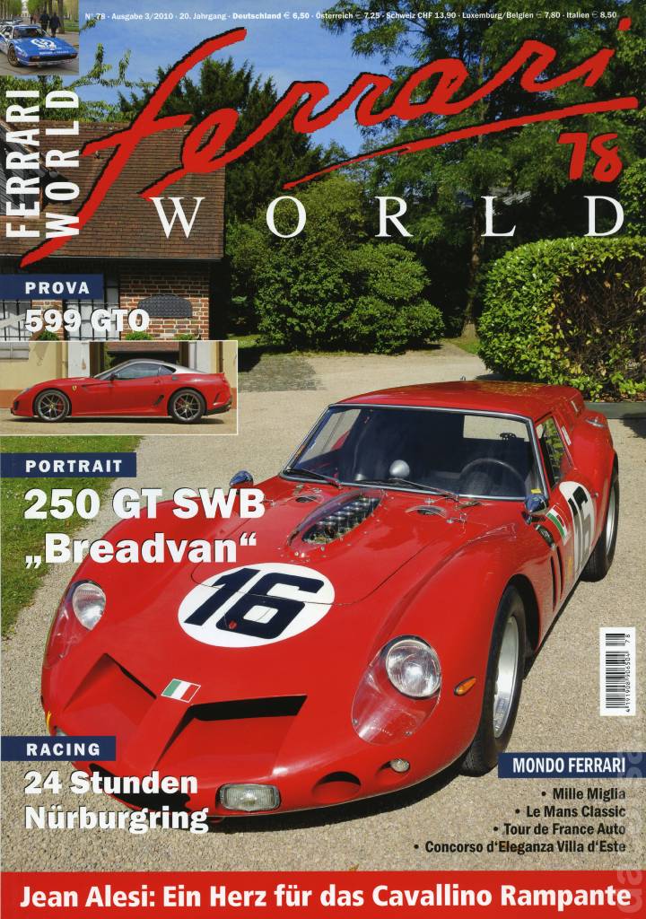 Cover of Ferrari World Deutschland issue 78, Ausgabe 3/2010 - 20. Jahrgang