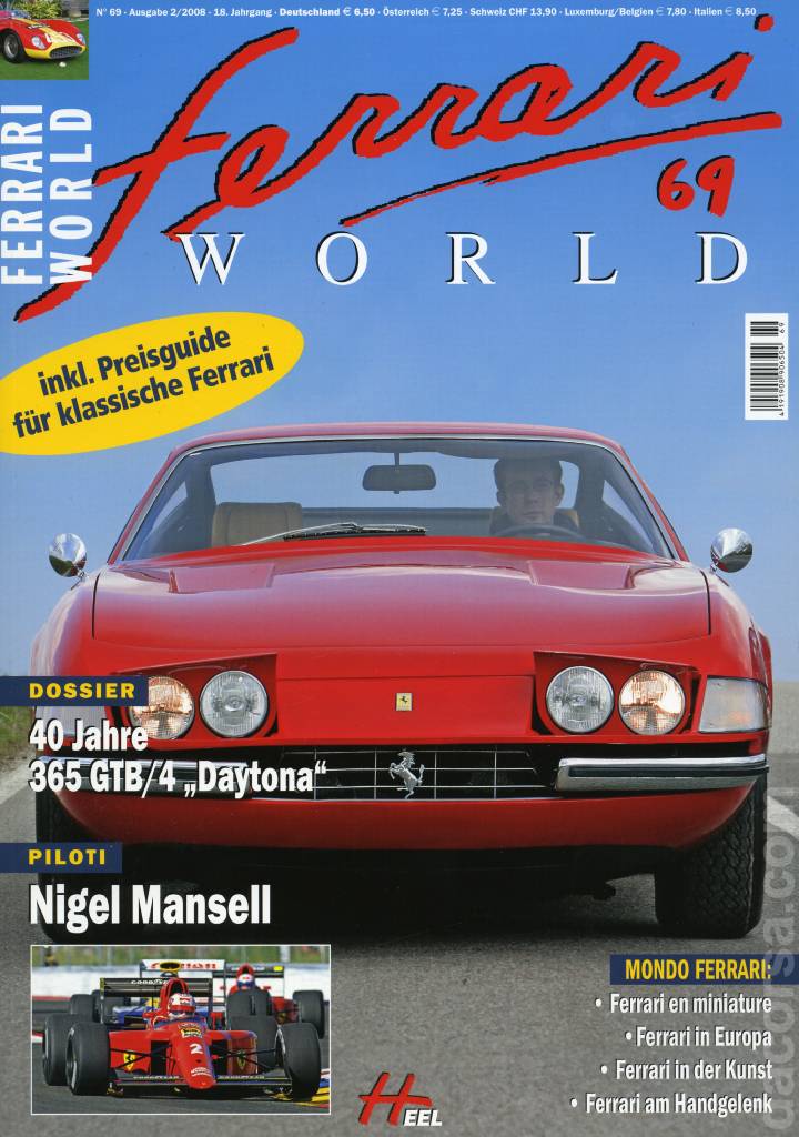 Cover of Ferrari World Deutschland issue 69, Ausgabe 2/2008 - 18. Jahrgang