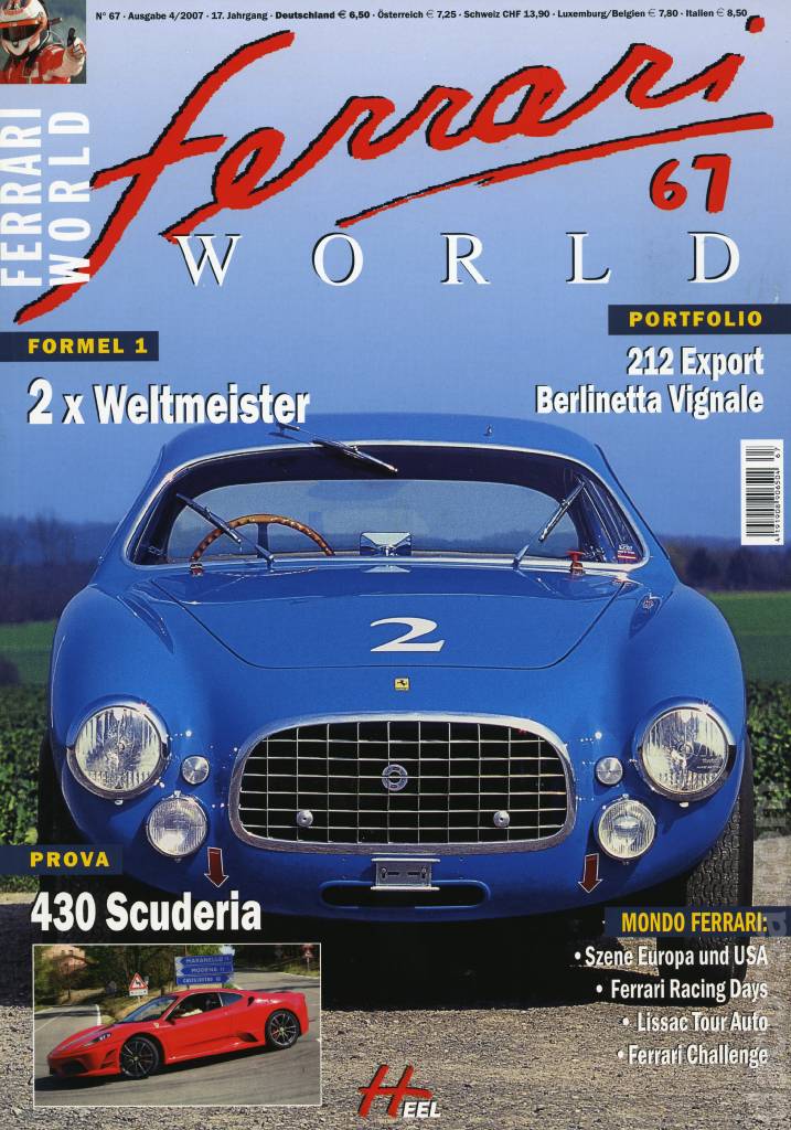 Cover of Ferrari World Deutschland issue 67, Ausgabe 4/2007 - 17. Jahrgang