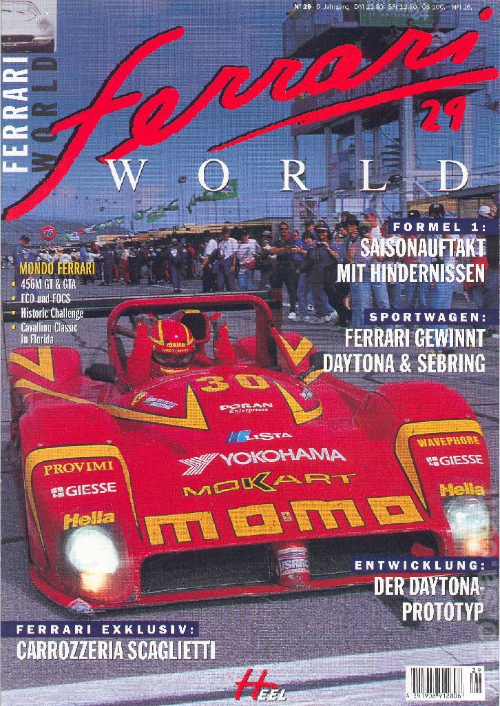 Cover of Ferrari World Deutschland issue 29, 8. Jahrgang (1998)