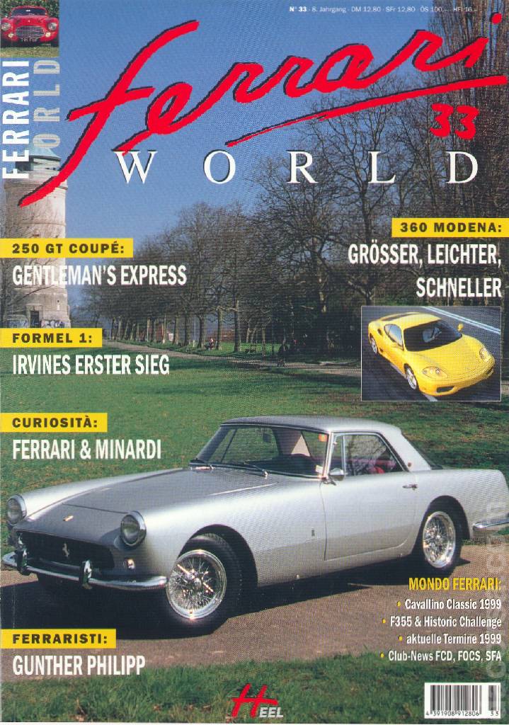 Cover of Ferrari World Deutschland issue 33, 9. Jahrgang (1999)