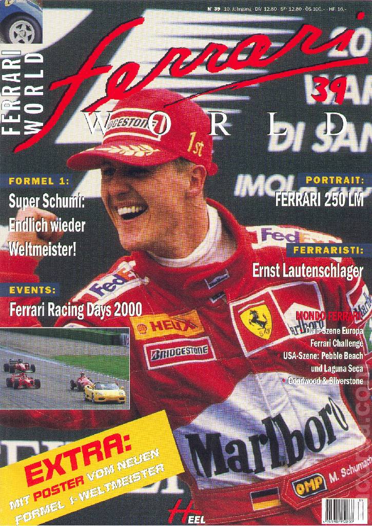 Cover of Ferrari World Deutschland issue 39, 10. Jahrgang (2000)