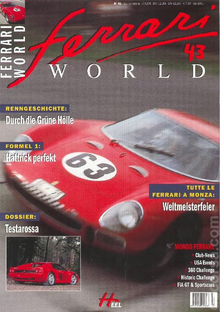Cover of Ferrari World Deutschland issue 43, 11. Jahrgang (2001)