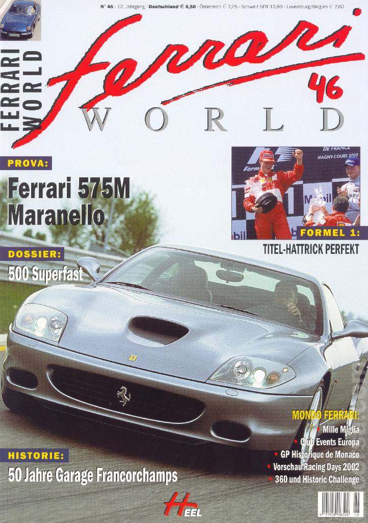 Cover of Ferrari World Deutschland issue 46, 12. Jahrgang (2002)