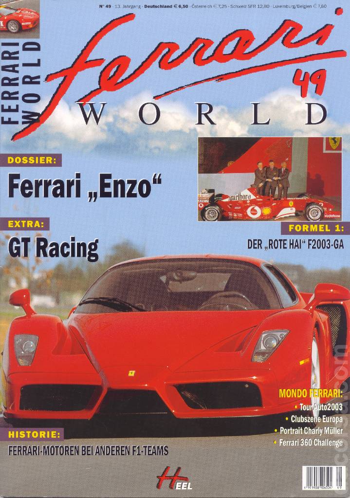 Cover of Ferrari World Deutschland issue 49, 13. Jahrgang (2003)