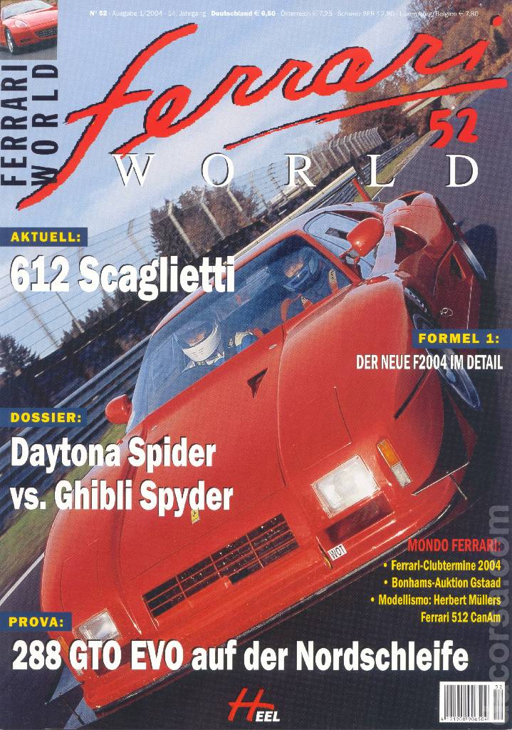 Cover of Ferrari World Deutschland issue 52, 14. Jahrgang (2004)