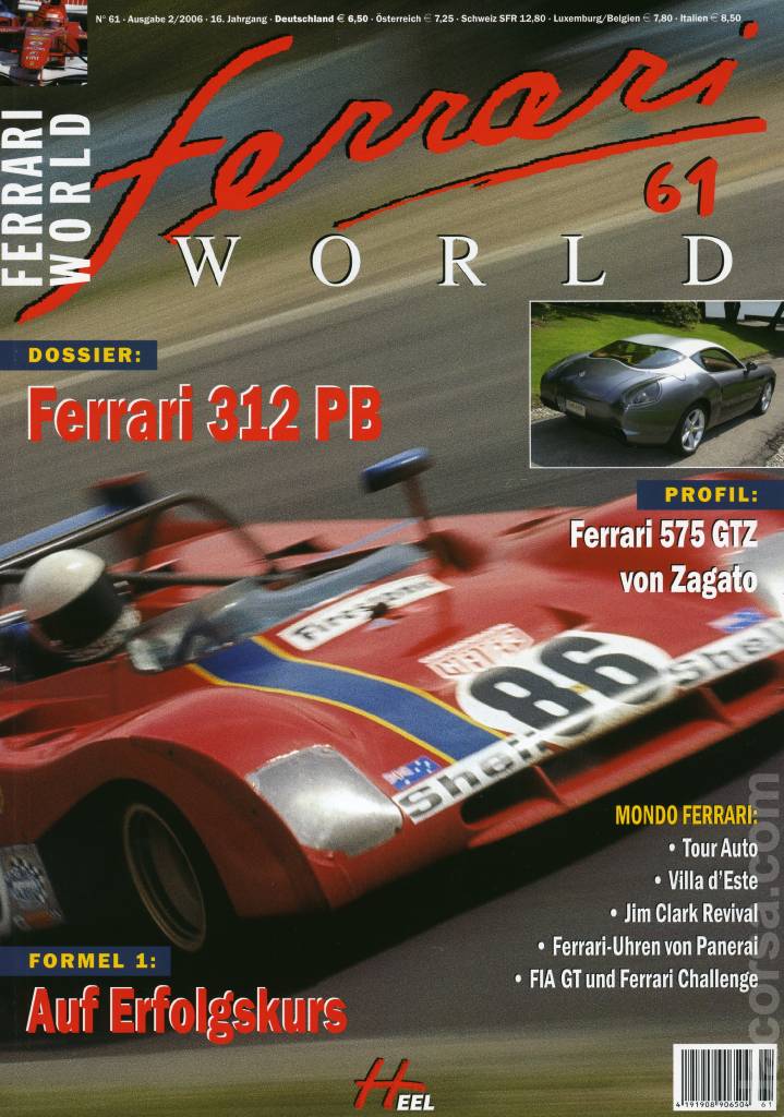 Cover of Ferrari World Deutschland issue 61, Ausgabe 2/2006 - 16. Jahrgang