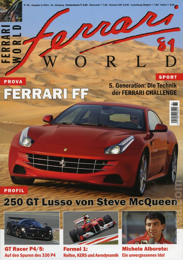 Cover of Ferrari World Deutschland issue 81, Ausgabe 2/2011 - 21. Jahrgang