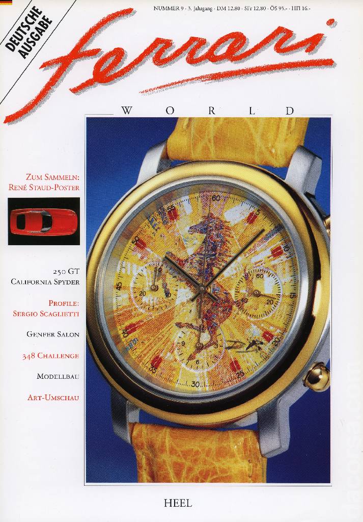 Cover of Ferrari World Deutschland issue 9, 3. Jahrgang (1993)