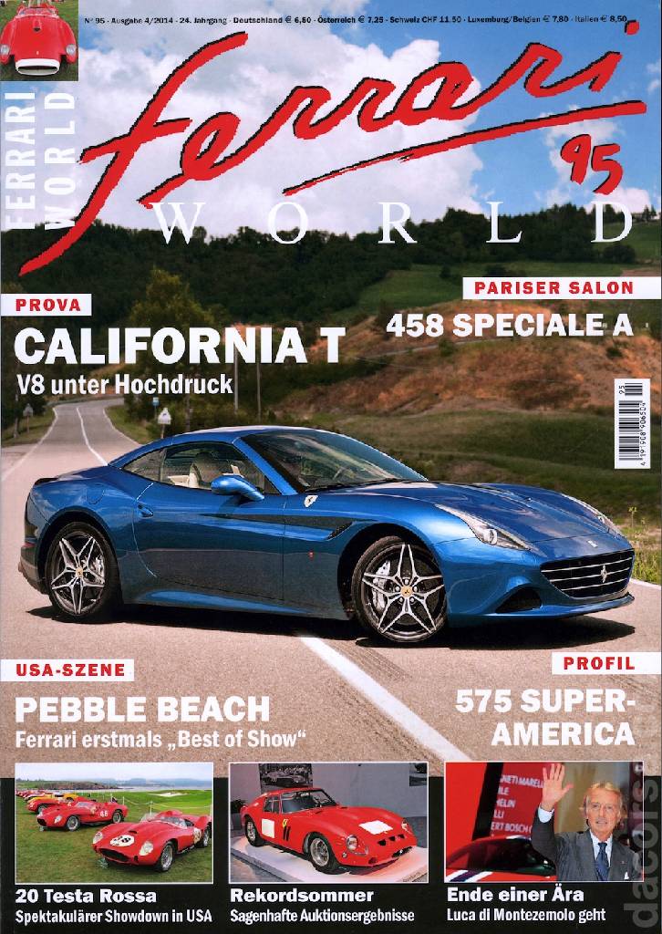 Cover of Ferrari World Deutschland issue 95, Ausgabe 4/2014 - 24. Jahrgang