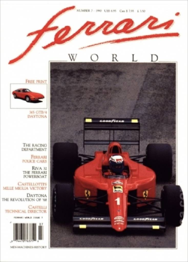 Cover of Ferrari World issue 7, July / August 1990