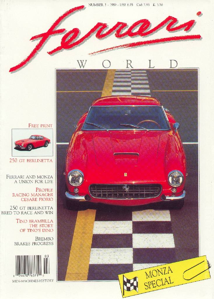 Cover of Ferrari World issue 3, October / November 1989