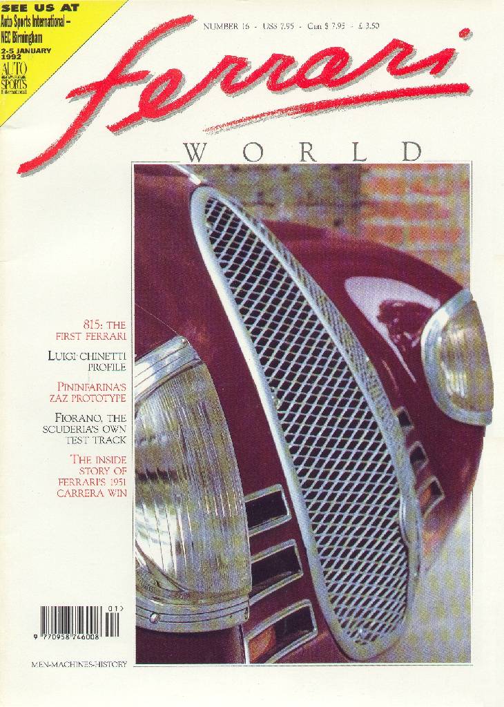 Cover of Ferrari World issue 16, January / February 1992