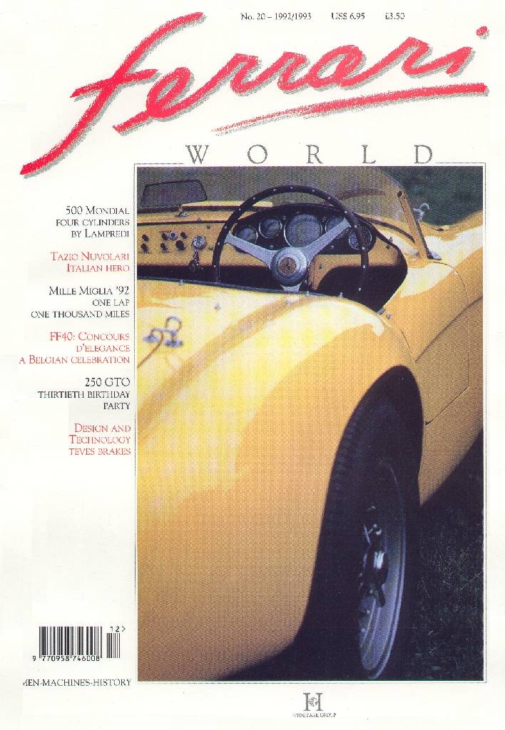 Cover of Ferrari World issue 20, December 1992 / January 1993