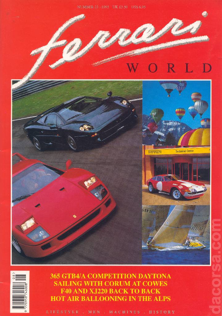 Cover of Ferrari World issue 23, August / September 1993