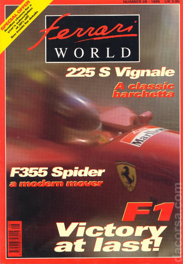 Cover of Ferrari World issue 28, August / September 1995