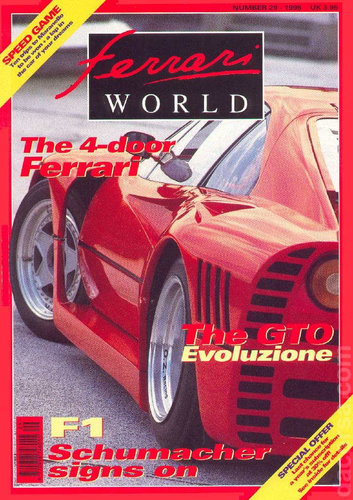 Cover of Ferrari World issue 29, October / November 1995
