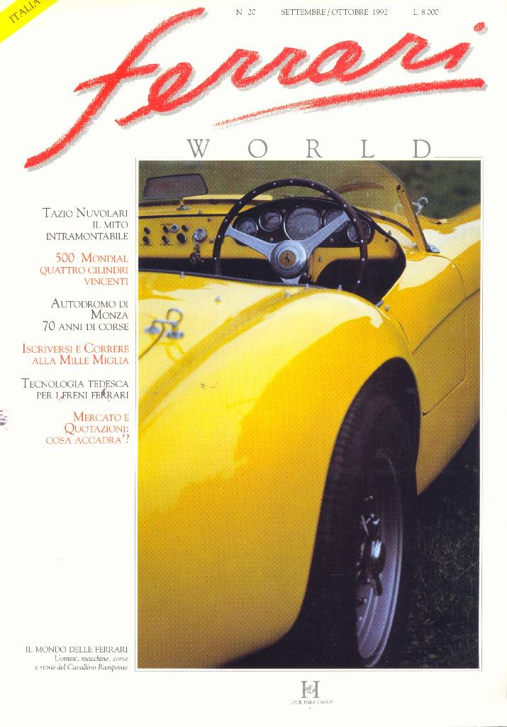 Image representing Ferrari World Italia issue 20, Settembre / Ottobre 1992