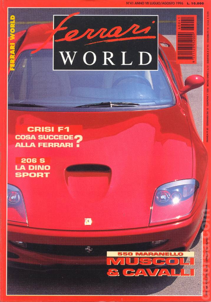 Cover of Ferrari World Italia issue 41, anno VII - Luglio / Agosto 1996