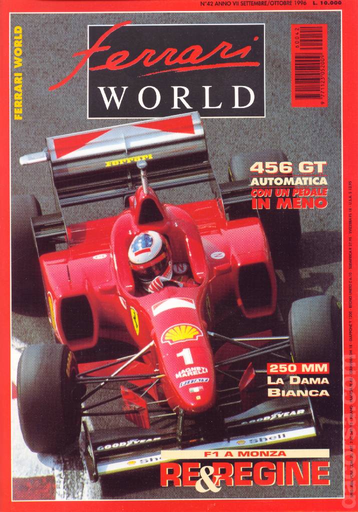 Cover of Ferrari World Italia issue 42, anno VII - Settembre / Ottobre 1996