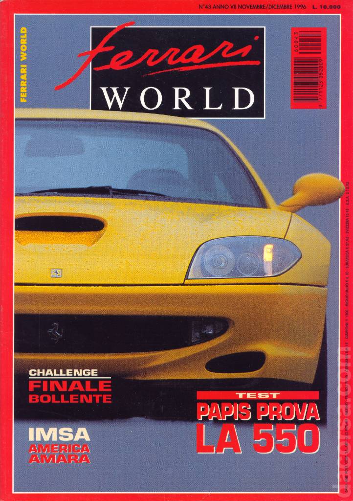 Cover of Ferrari World Italia issue 43, anno VII - Novembre / Dicembre 1996