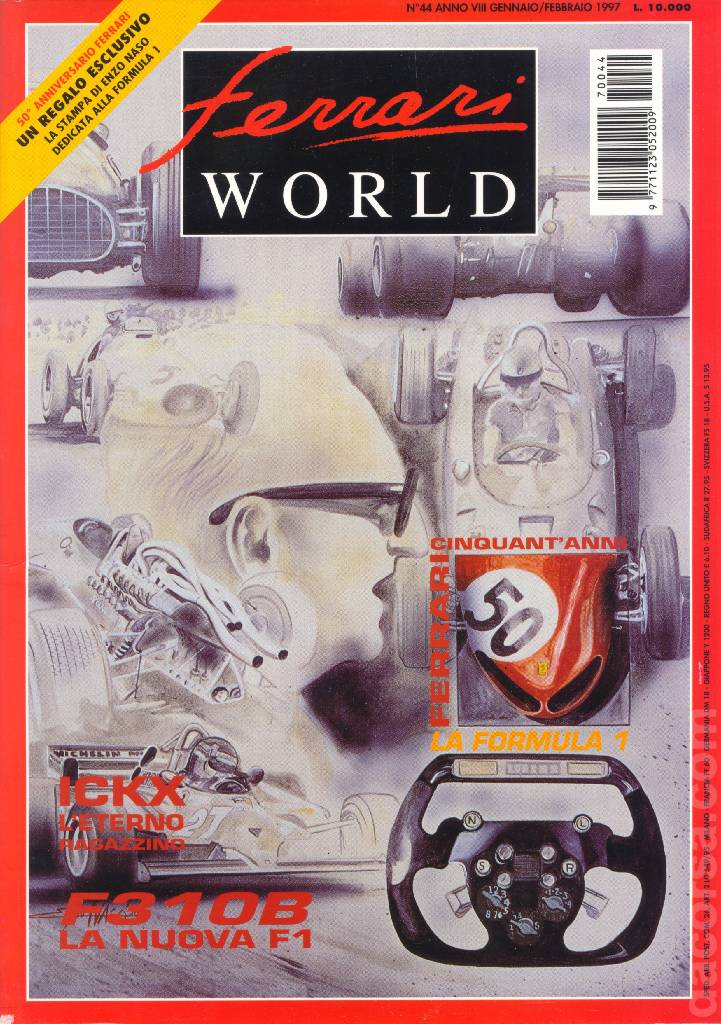 Cover of Ferrari World Italia issue 44, anno VIII - Gennaio / Febbraio 1997