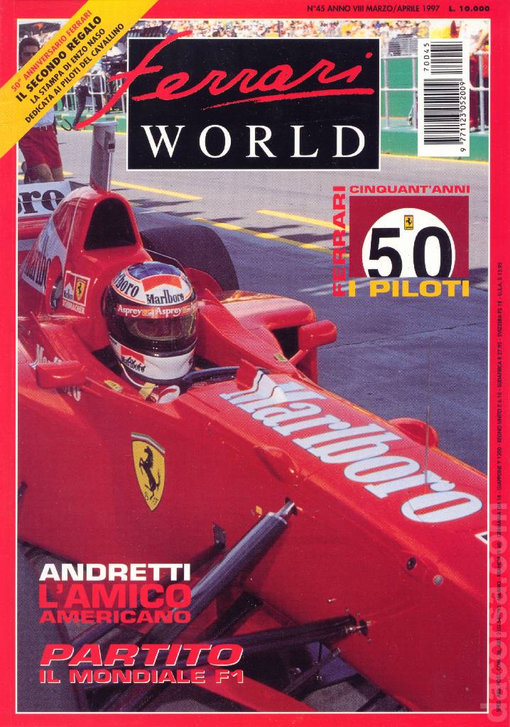 Cover of Ferrari World Italia issue 45, anno VIII - Marzo / Aprile 1997