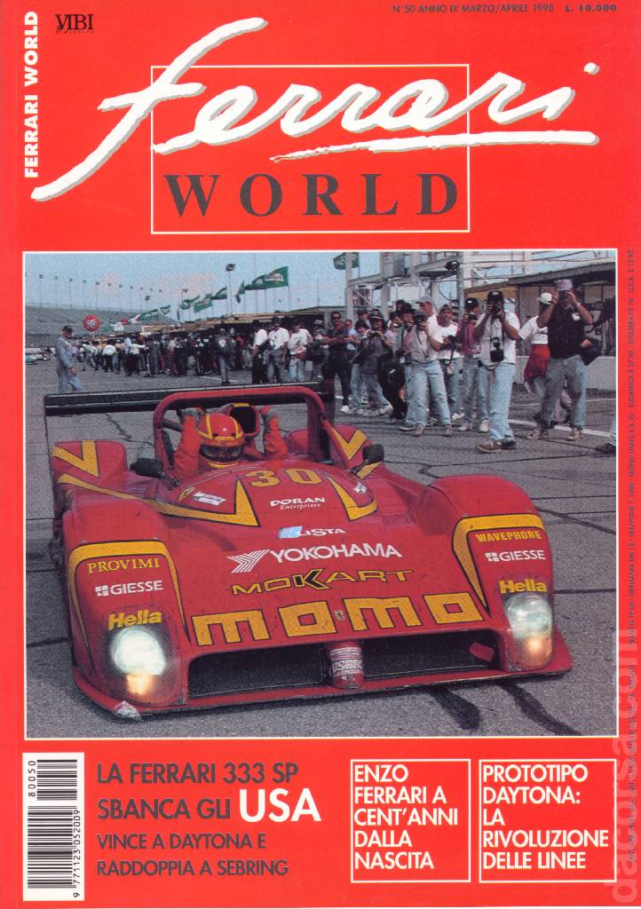 Cover of Ferrari World Italia issue 50, anno IX - Marzo / Aprile (1998)