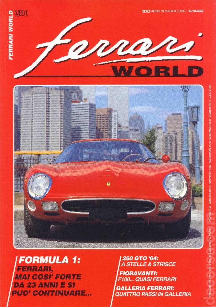 Cover of Ferrari World Italia issue 67, anno XI - Maggio 2000