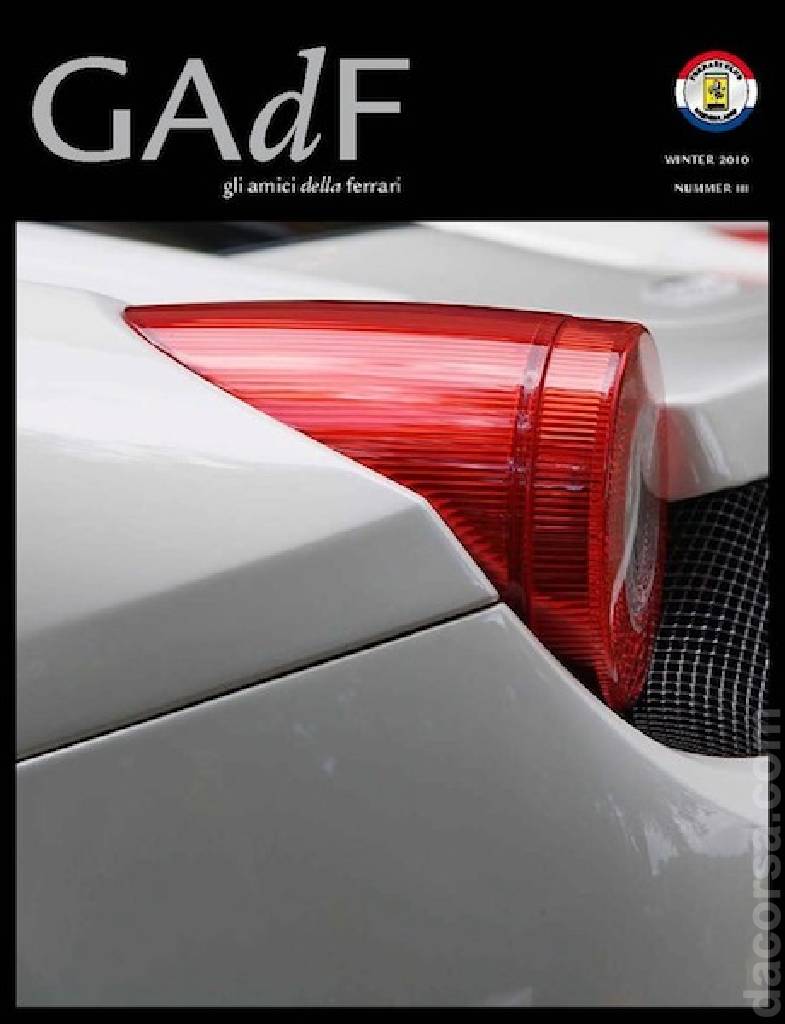 Cover of Gli Amici della Ferrari issue 111, Winter 2010