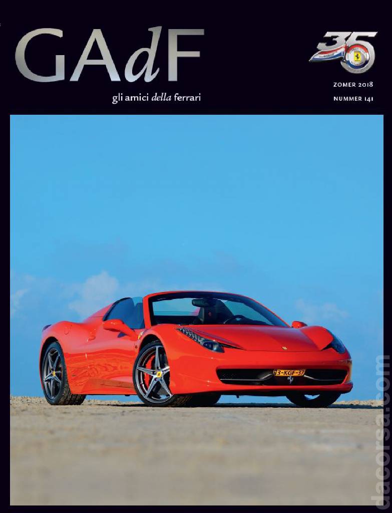 Cover of Gli Amici della Ferrari issue 141, Zomer 2018
