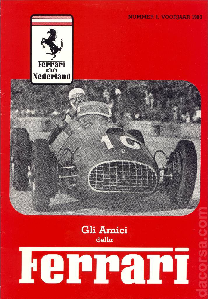 Cover of Gli Amici della Ferrari issue 1, Nummer 1, voorjaar 1983
