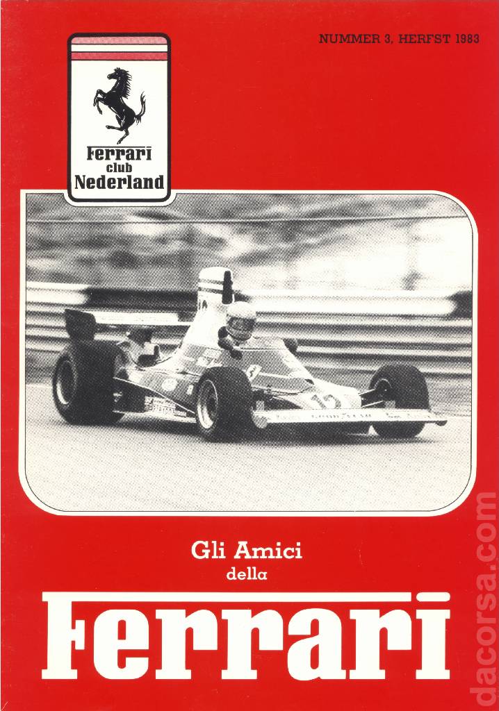 Cover of Gli Amici della Ferrari issue 3, Nummer 3, Herfst 1983