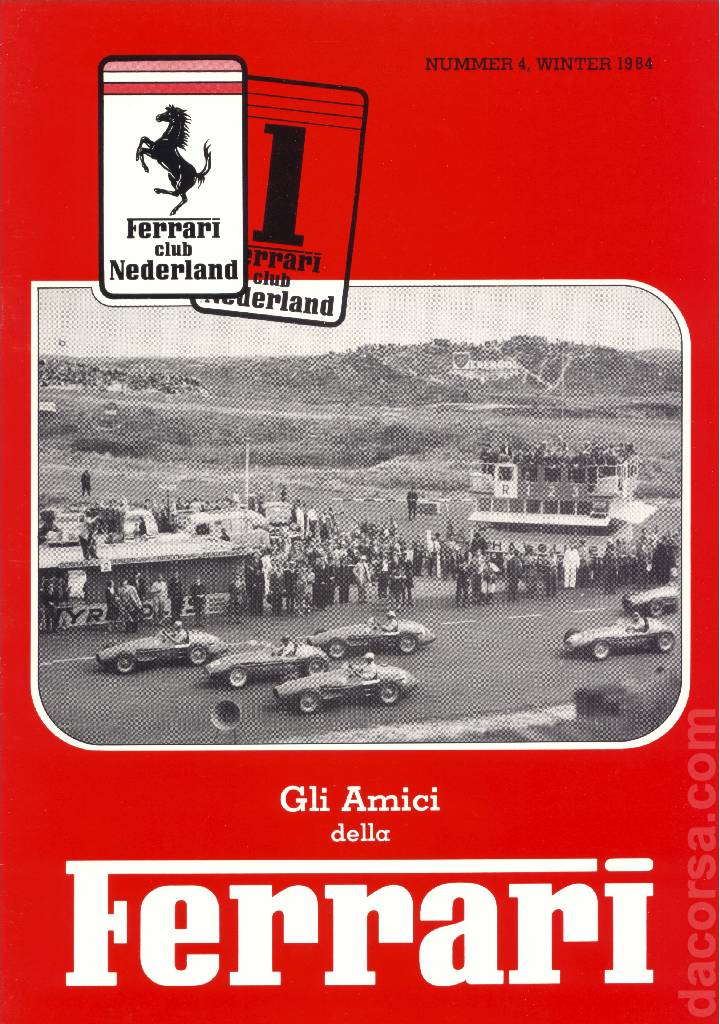 Cover of Gli Amici della Ferrari issue 4, Nummer 4, winter 1984