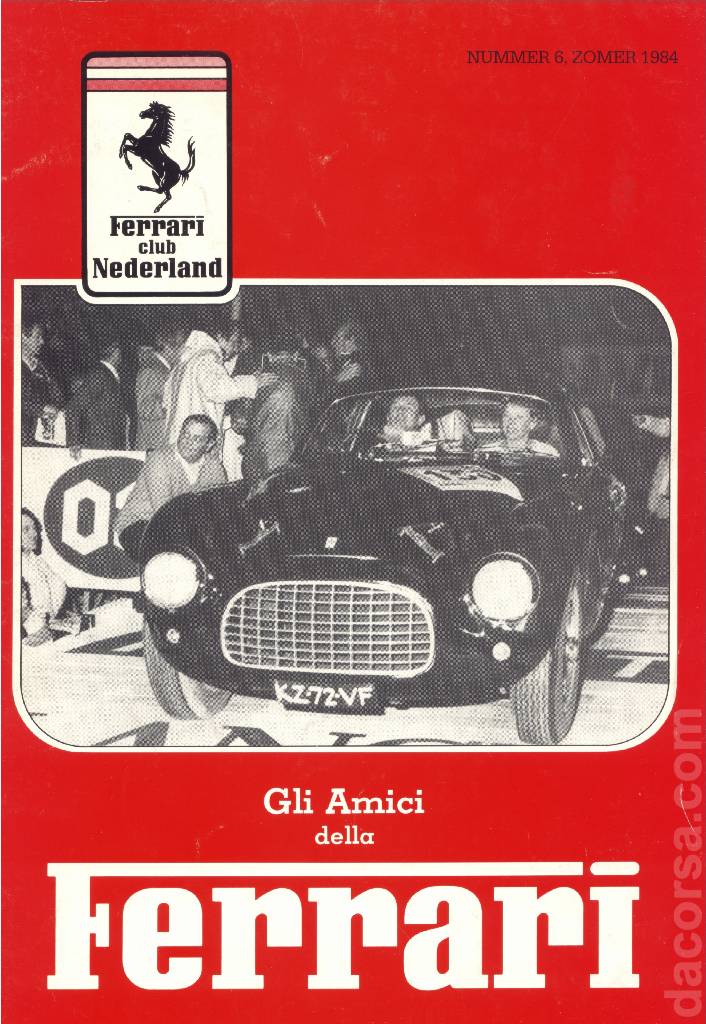 Cover of Gli Amici della Ferrari issue 6, Nummer 6, zomer 1984