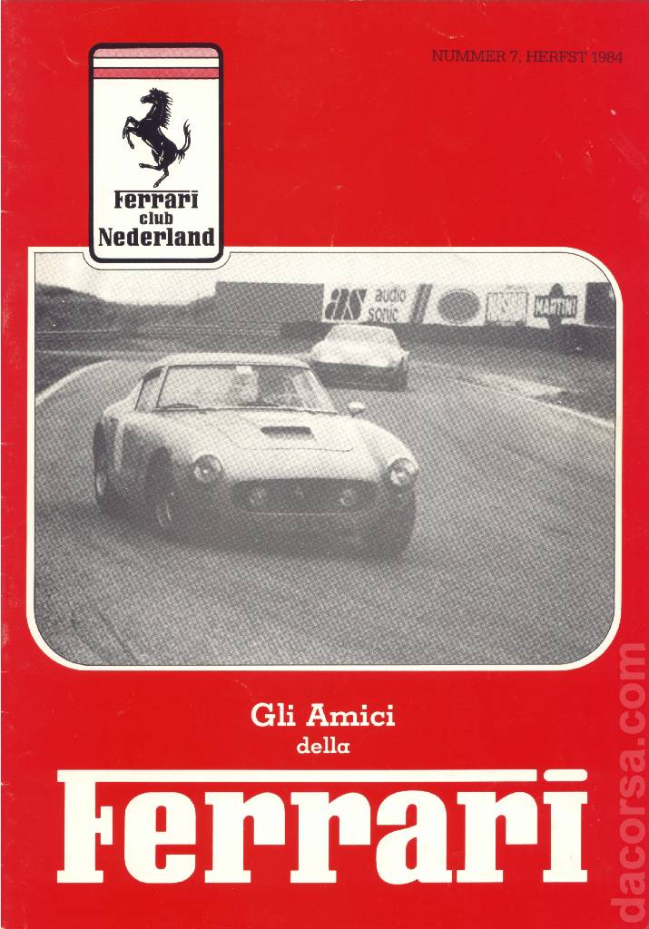 Cover of Gli Amici della Ferrari issue 7, Nummer 7, herfst 1984