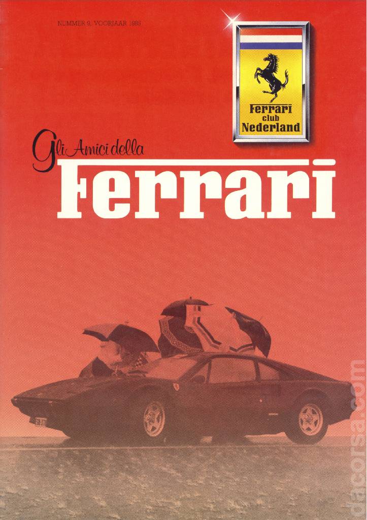 Cover of Gli Amici della Ferrari issue 9, Nummer 9, voorjaar 1985