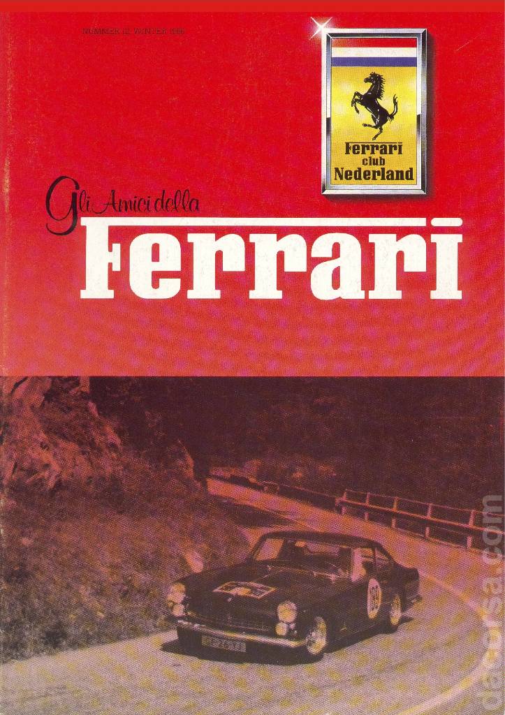 Cover of Gli Amici della Ferrari issue 12, Nummer 12, winter 1986