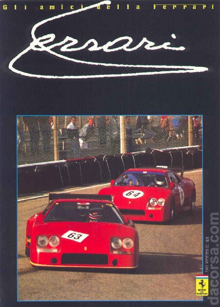 Cover of Gli Amici della Ferrari issue 19, Nr. 19, najaar 1987