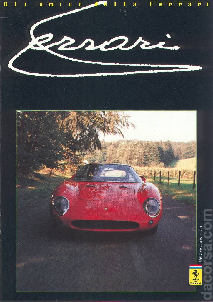 Cover of Gli Amici della Ferrari issue 21, Nr. 21, voorjaar 1988