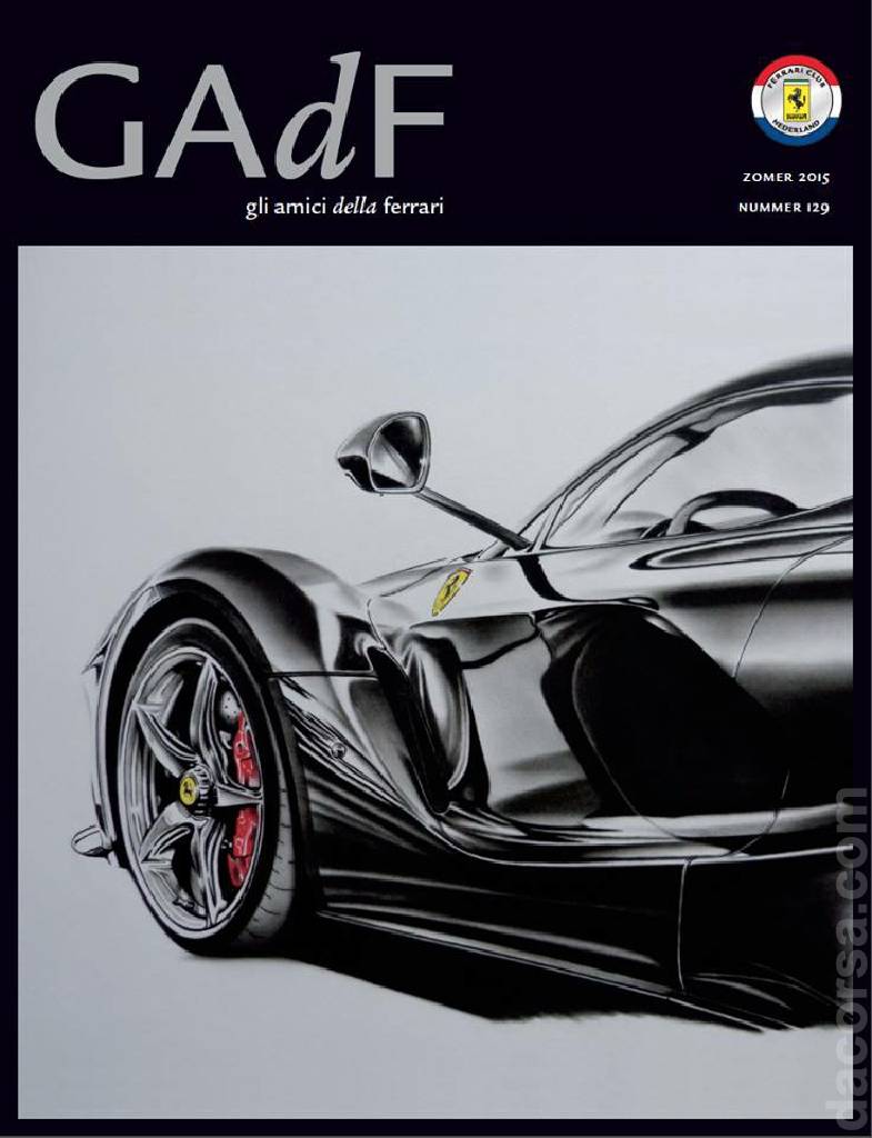 Cover of Gli Amici della Ferrari issue 129, Zomer 2015