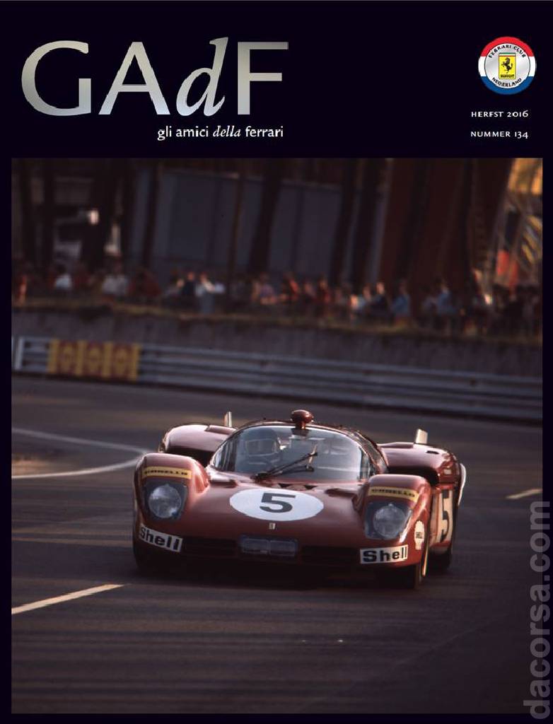 Cover of Gli Amici della Ferrari issue 134, Herfst 2016