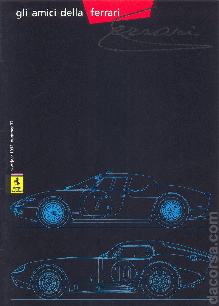Cover of Gli Amici della Ferrari issue 37, voorjaar 1992 nummer 37