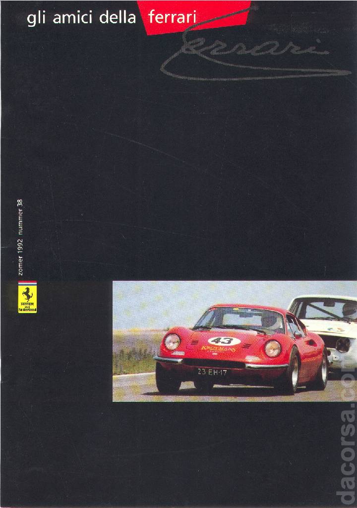 Cover of Gli Amici della Ferrari issue 38, zomer 1992 nummer 38