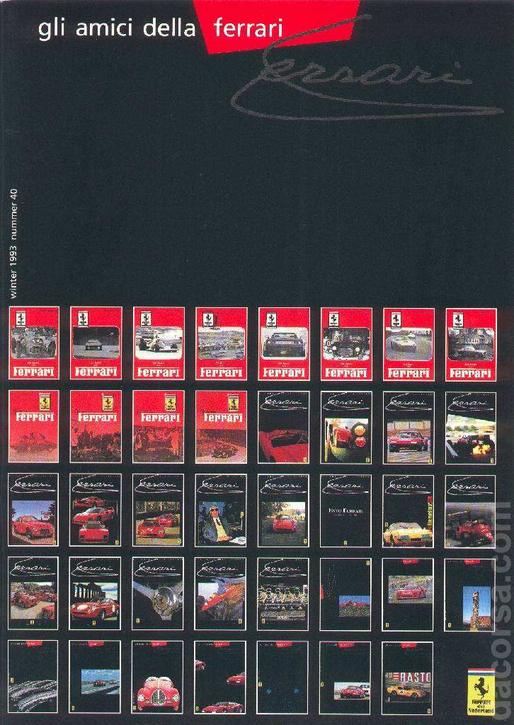 Cover of Gli Amici della Ferrari issue 40, winter 1993 nummer 40