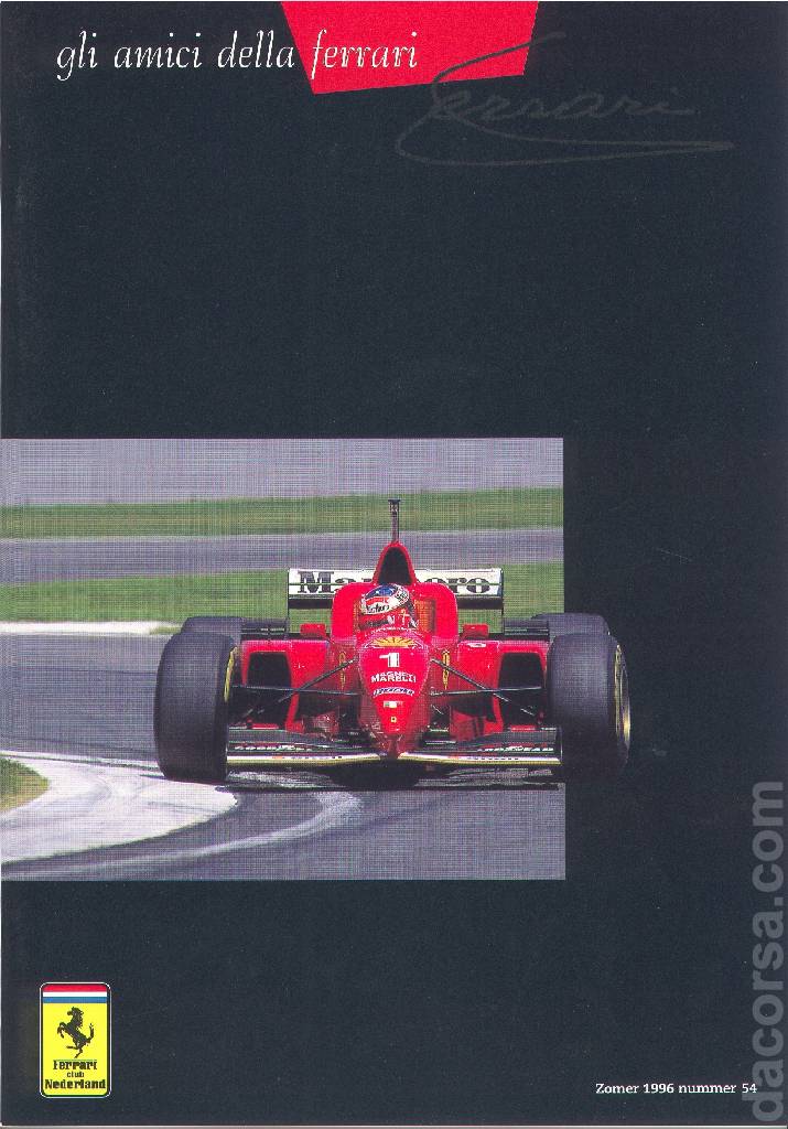 Cover of Gli Amici della Ferrari issue 54, Zomer 1996 nummer 54