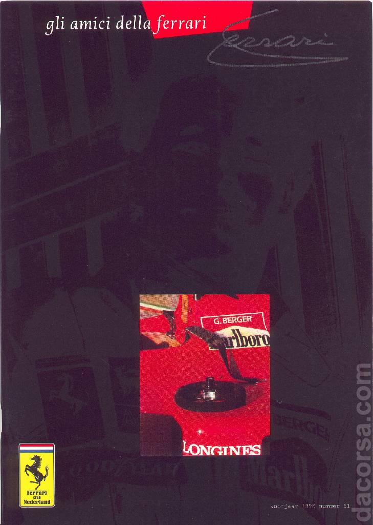 Cover of Gli Amici della Ferrari issue 61, Voorjaar 1998 nummer 61