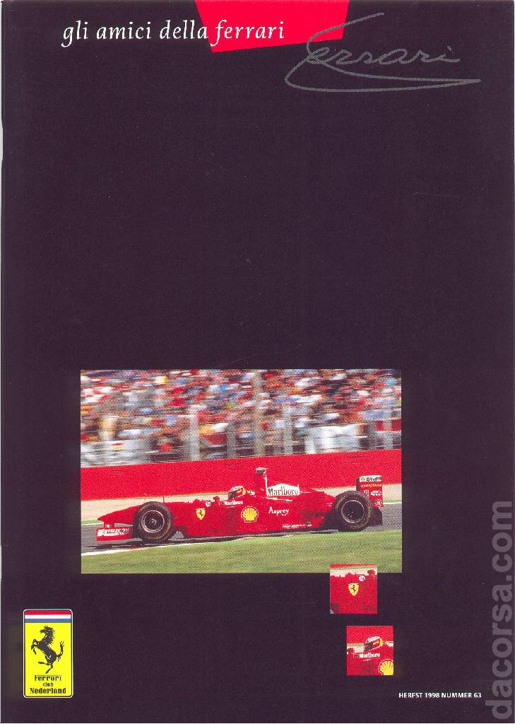 Cover of Gli Amici della Ferrari issue 63, Herfst 1998 nummer 63