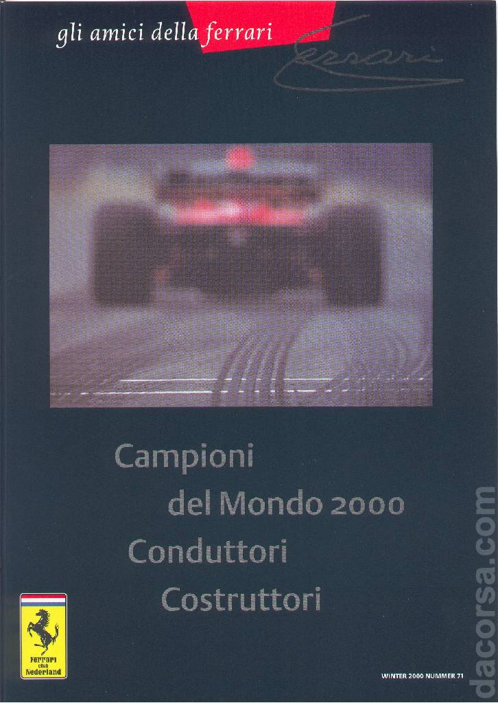 Cover of Gli Amici della Ferrari issue 71, Winter 2000 nummer 71