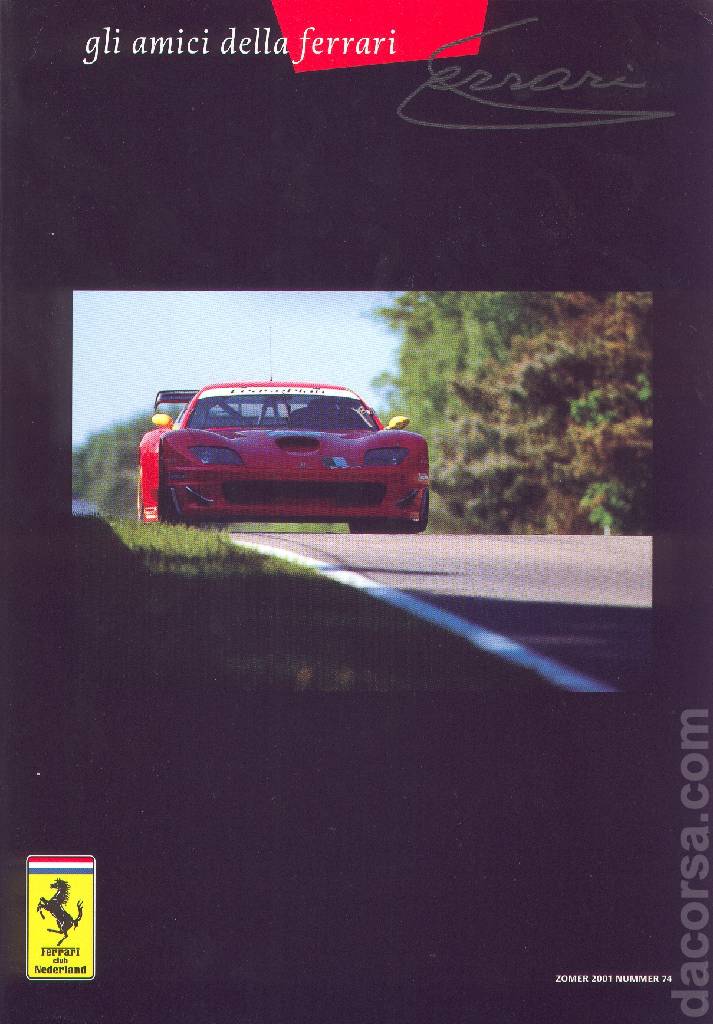 Cover of Gli Amici della Ferrari issue 74, Zomer 2001 nummer 74